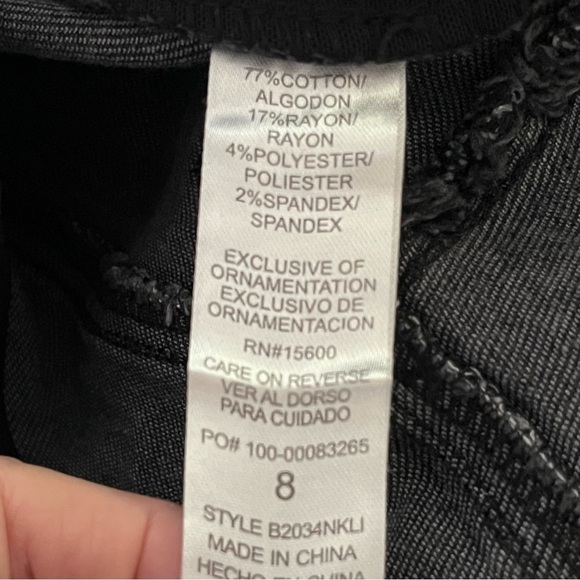 Democracy "Ab"solution Jeans Gray Cropped Raw Hem Straight Leg Women’s 8 - Picture 8 of 8